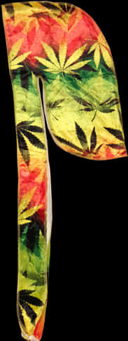 Cannabis Leaf Pattern Durag PNG