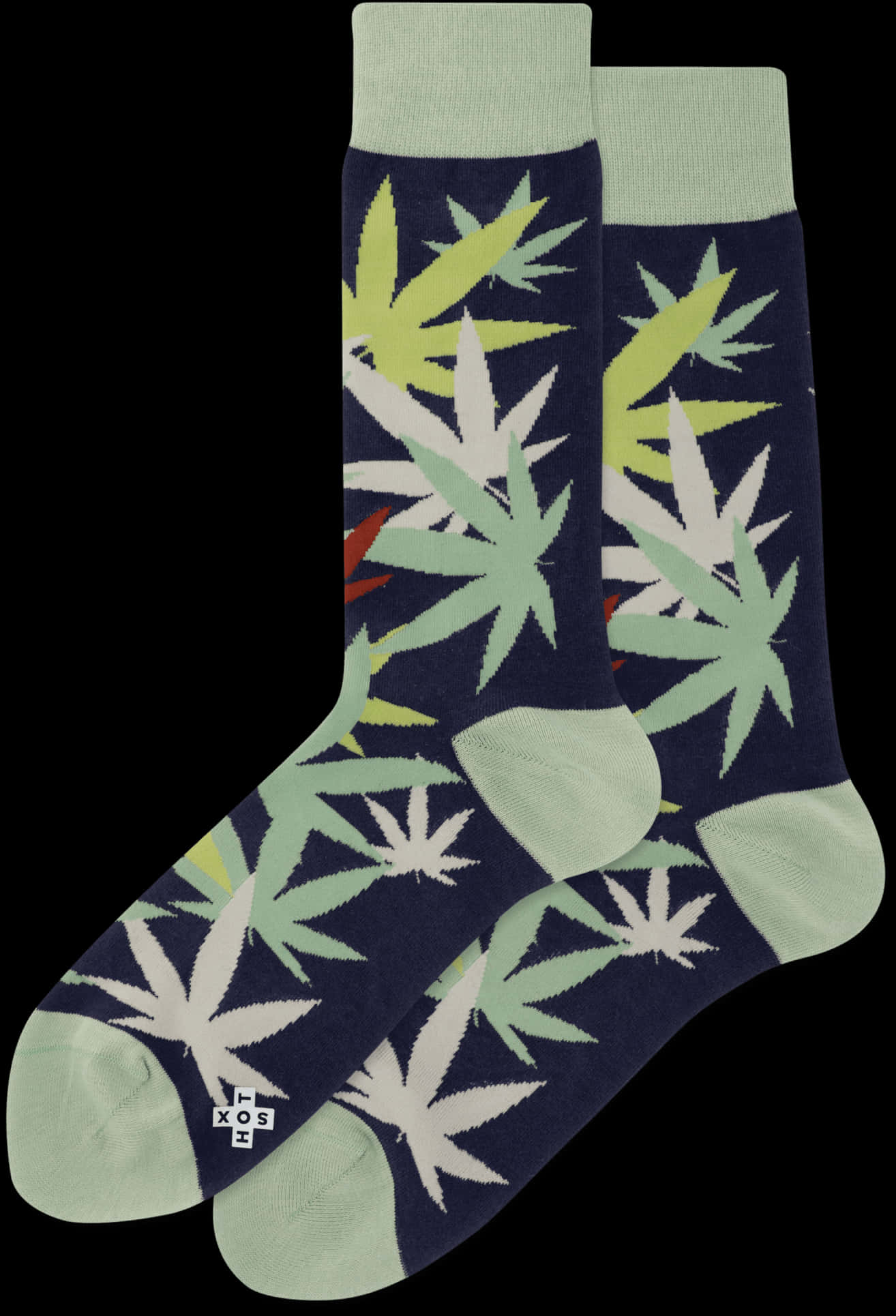Cannabis Leaf Pattern Socks PNG