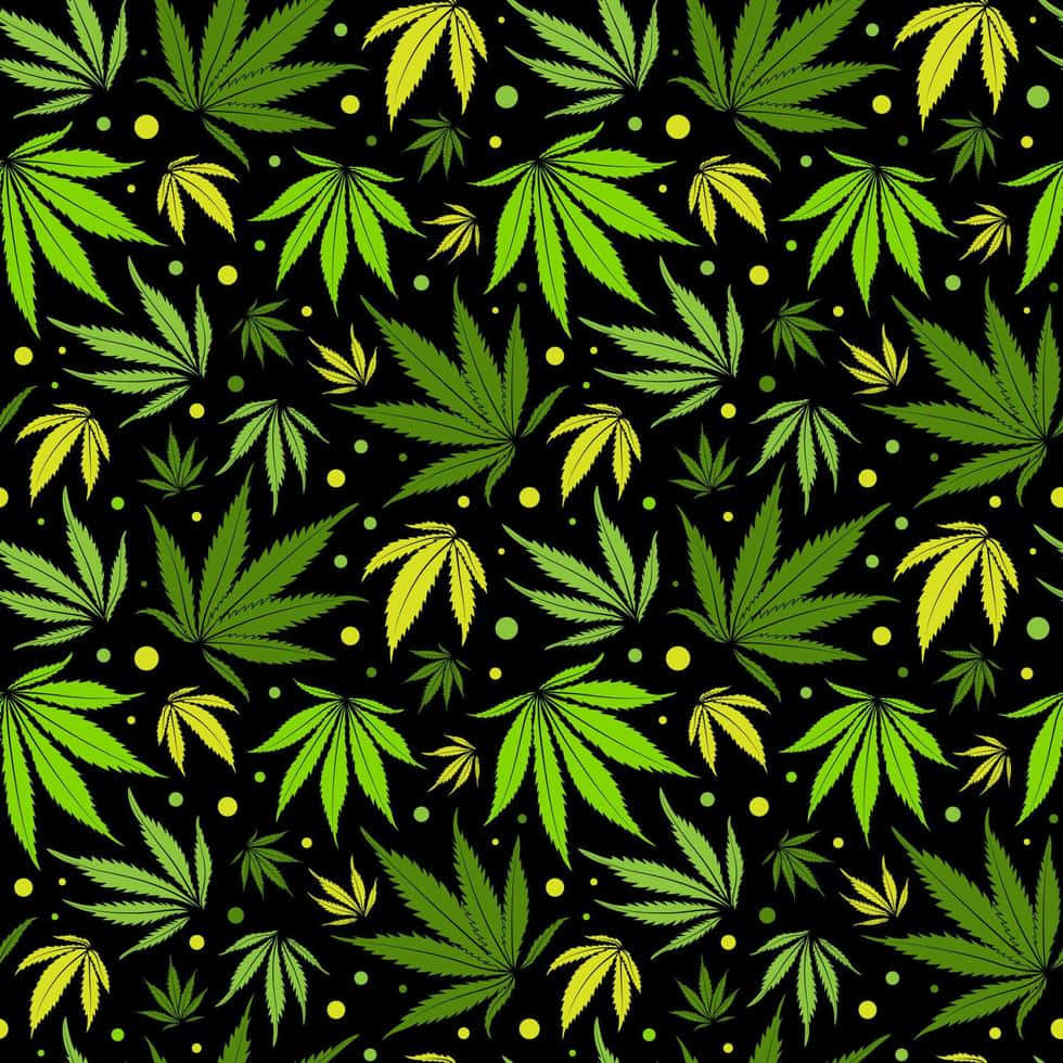 Cannabis Leaf Seamless Pattern Wallpaper