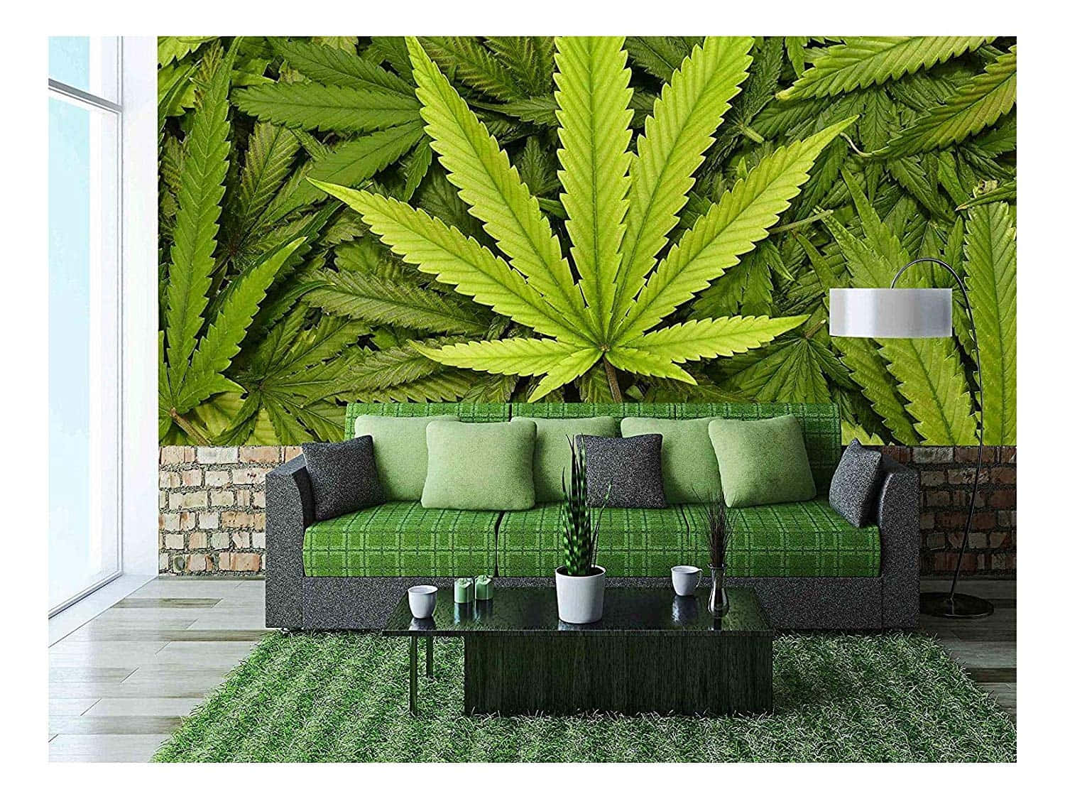 Cannabis Leaf Wall Cover Wallpaper