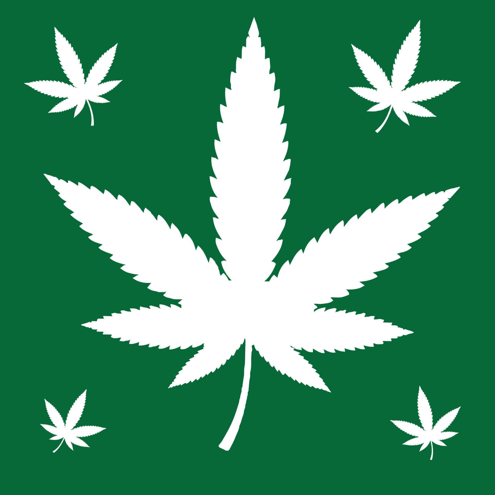 Cannabis Leaf Weed Illustration Wallpaper