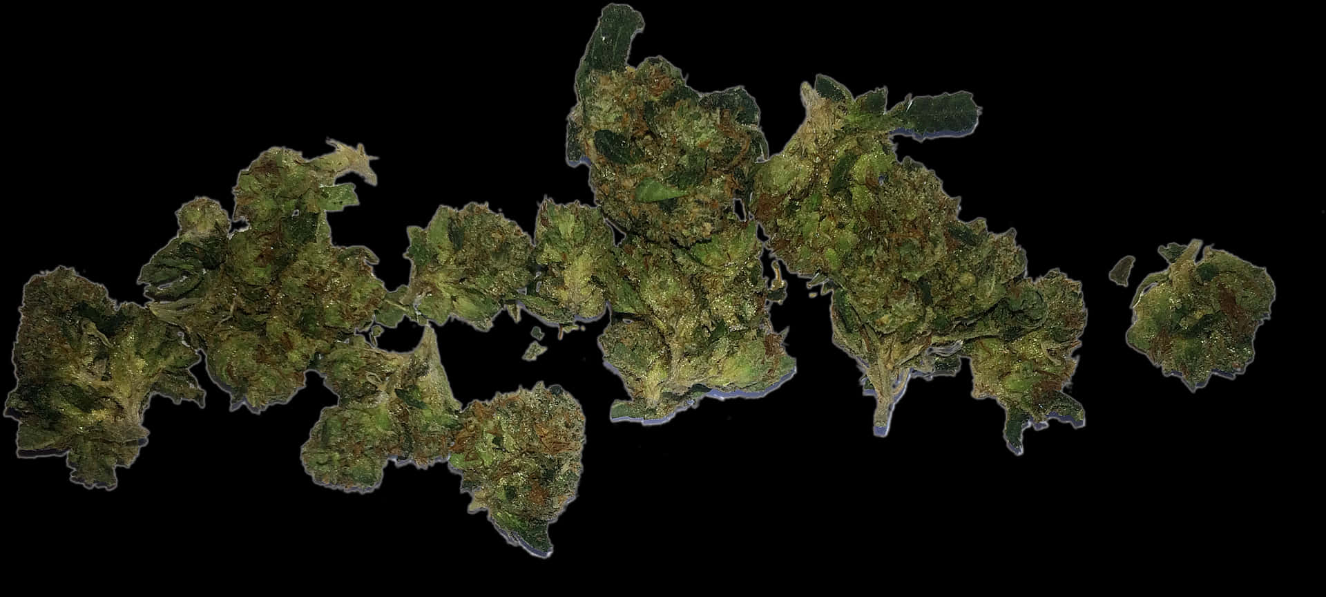 Cannabis Map Artwork PNG