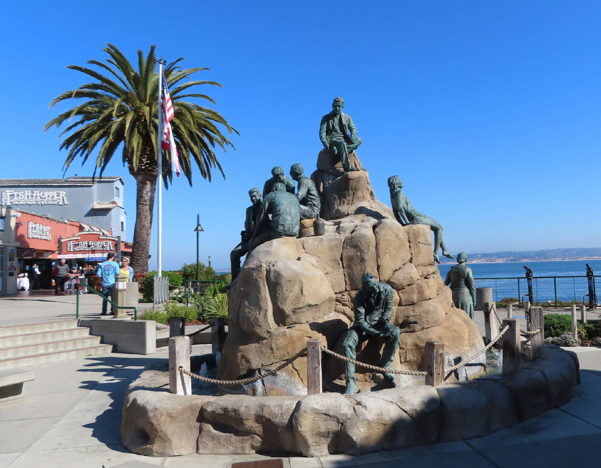 Cannery Row Monument And Blue Sky Wallpaper
