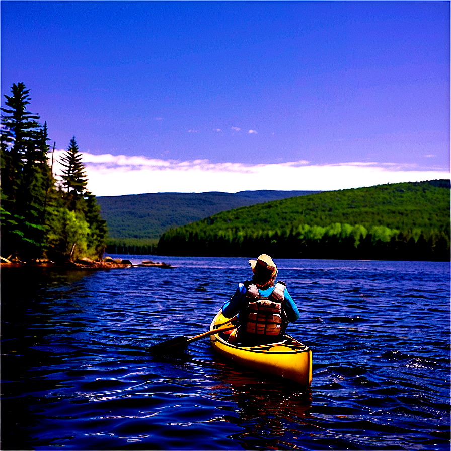 Canoeing On Maine's Lakes Png Ewt PNG