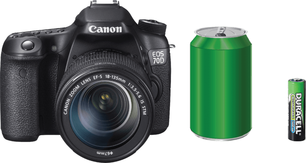 Canon Cameraand Batteries PNG
