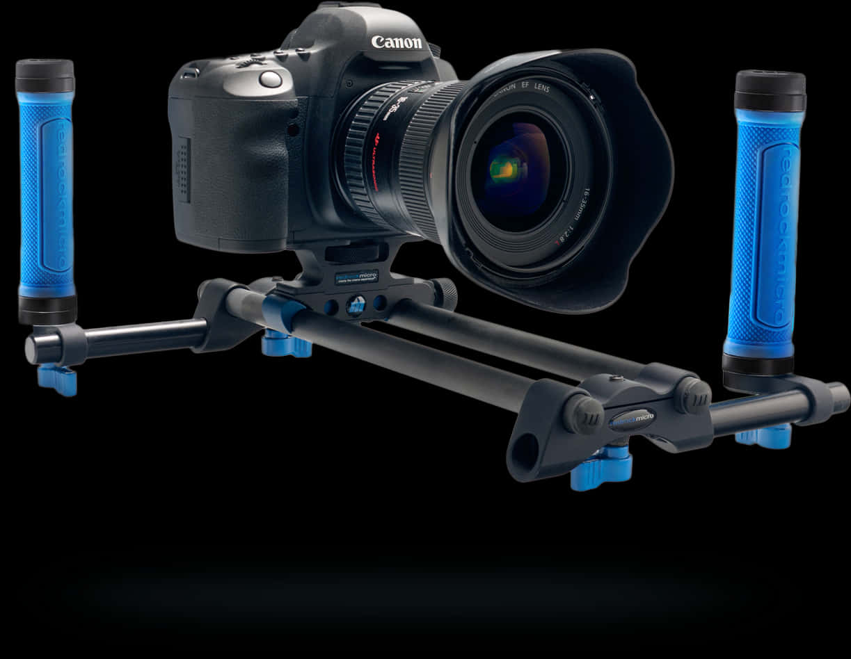 Canon Cameraon Blue Handheld Rig PNG