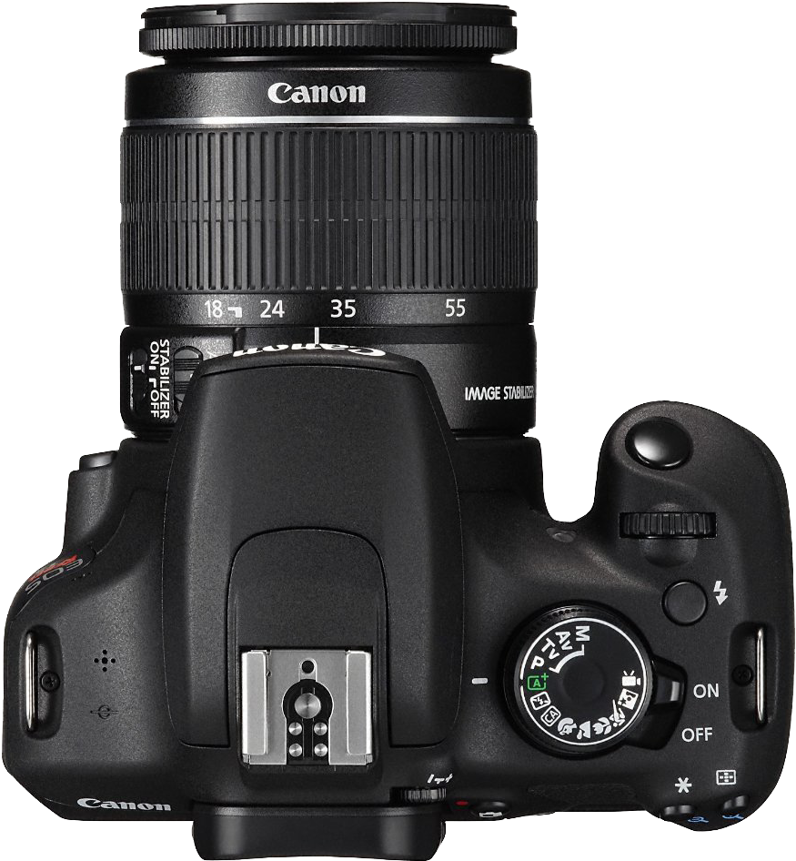 Canon D S L R Camera Top View PNG