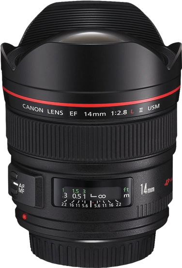 Canon E F14mm Lens PNG