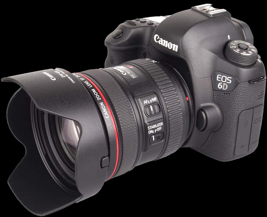 Canon E O S6 D D S L R Camerawith Lens PNG