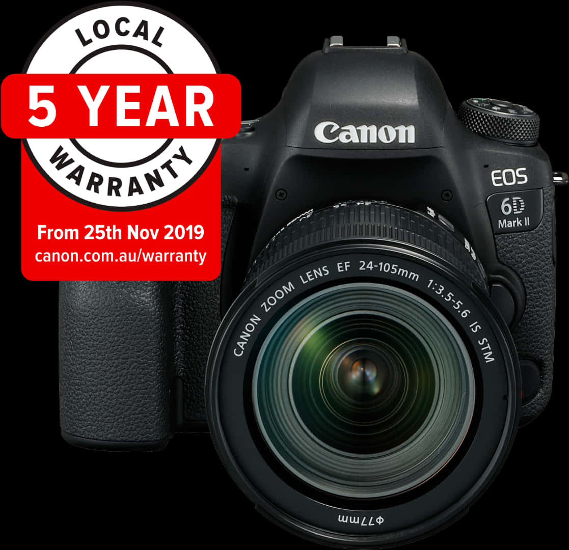 Canon E O S6 D Mark I I5 Year Warranty Promotion PNG