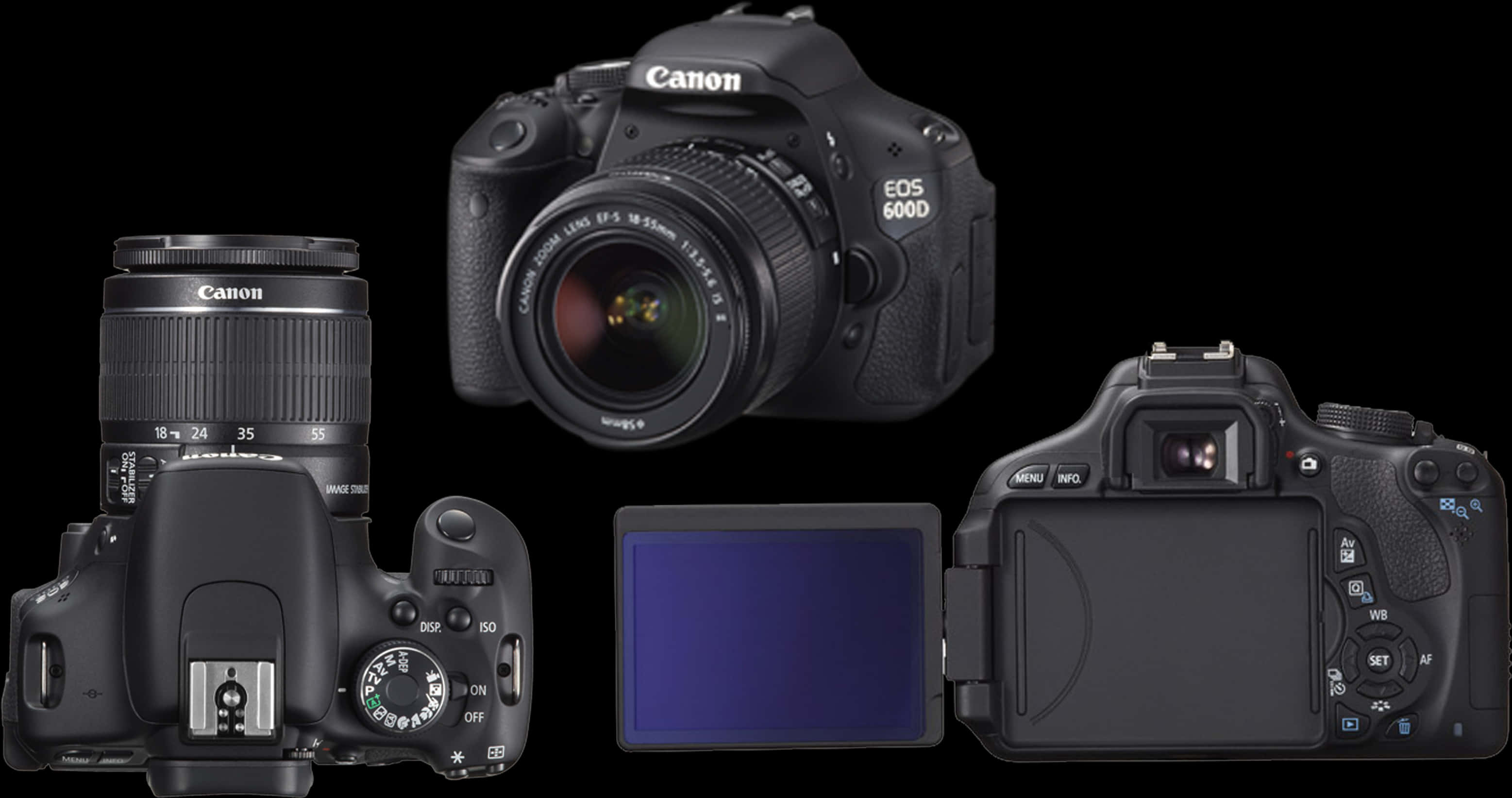 Canon E O S600 D D S L R Cameraand Lenses PNG