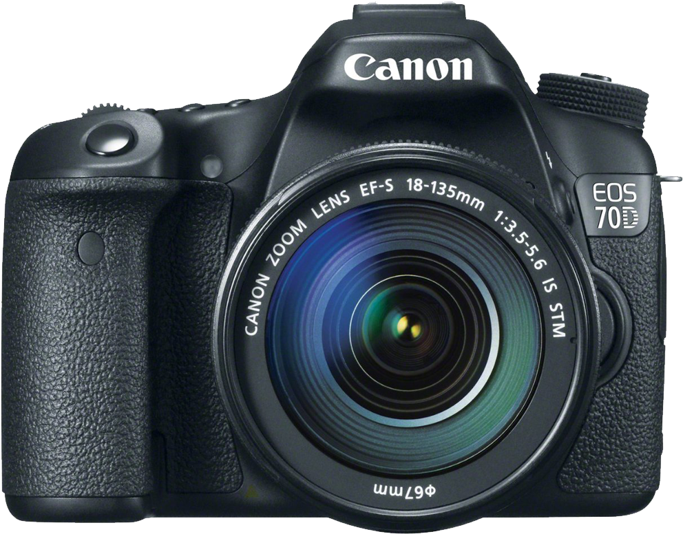 Canon E O S70 D D S L R Camera PNG