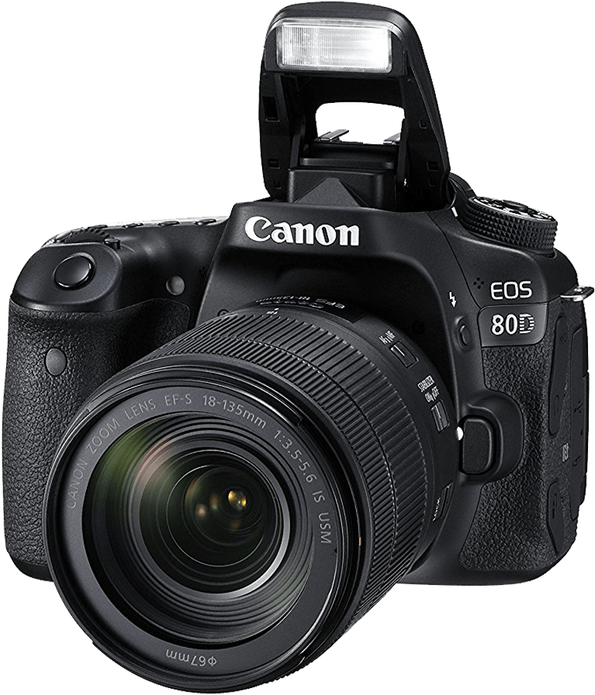 Canon E O S80 D D S L R Camera PNG