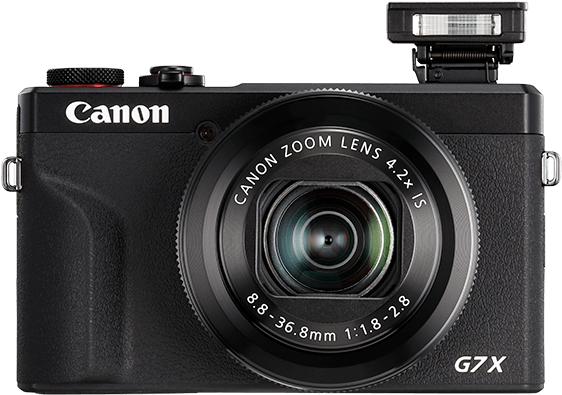 Canon G7 X Camerawith Flash PNG