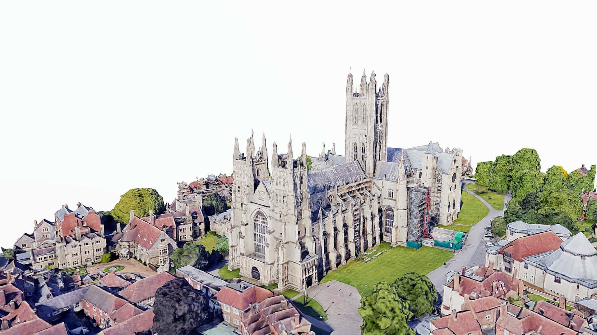 Canterbury Cathedral Facing North 3d Model Wallpaper