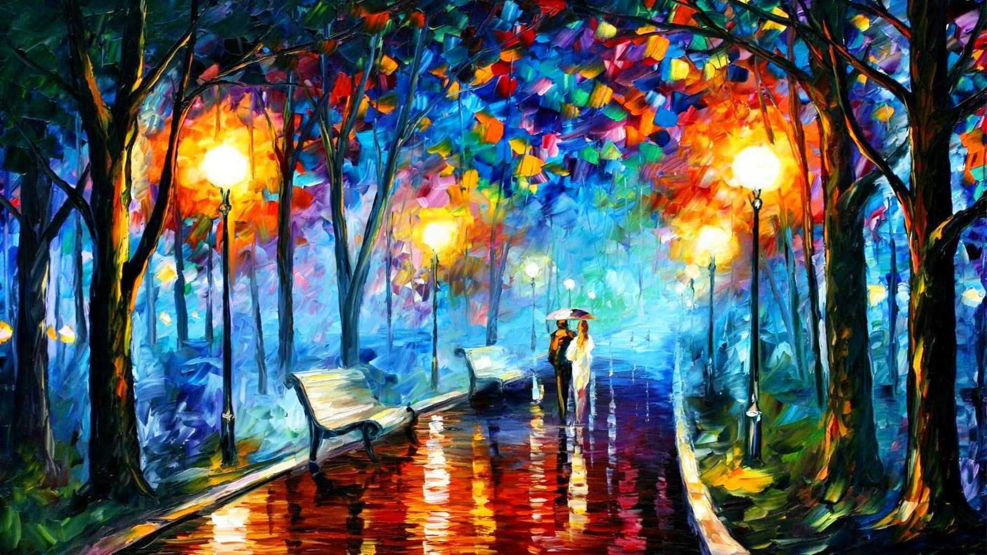 Glossy Night Painting Canvas Pictures