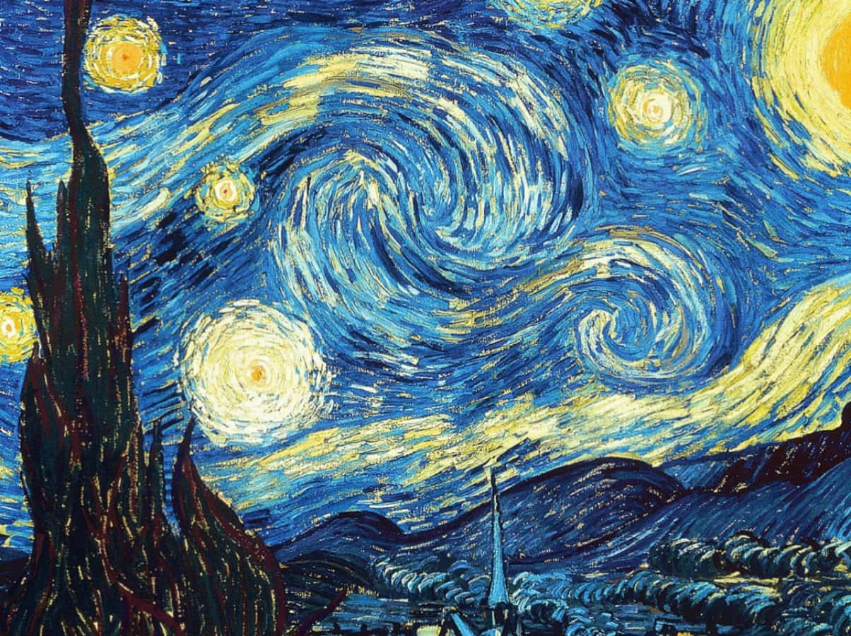 Starry Night Painting Canvas Pictures