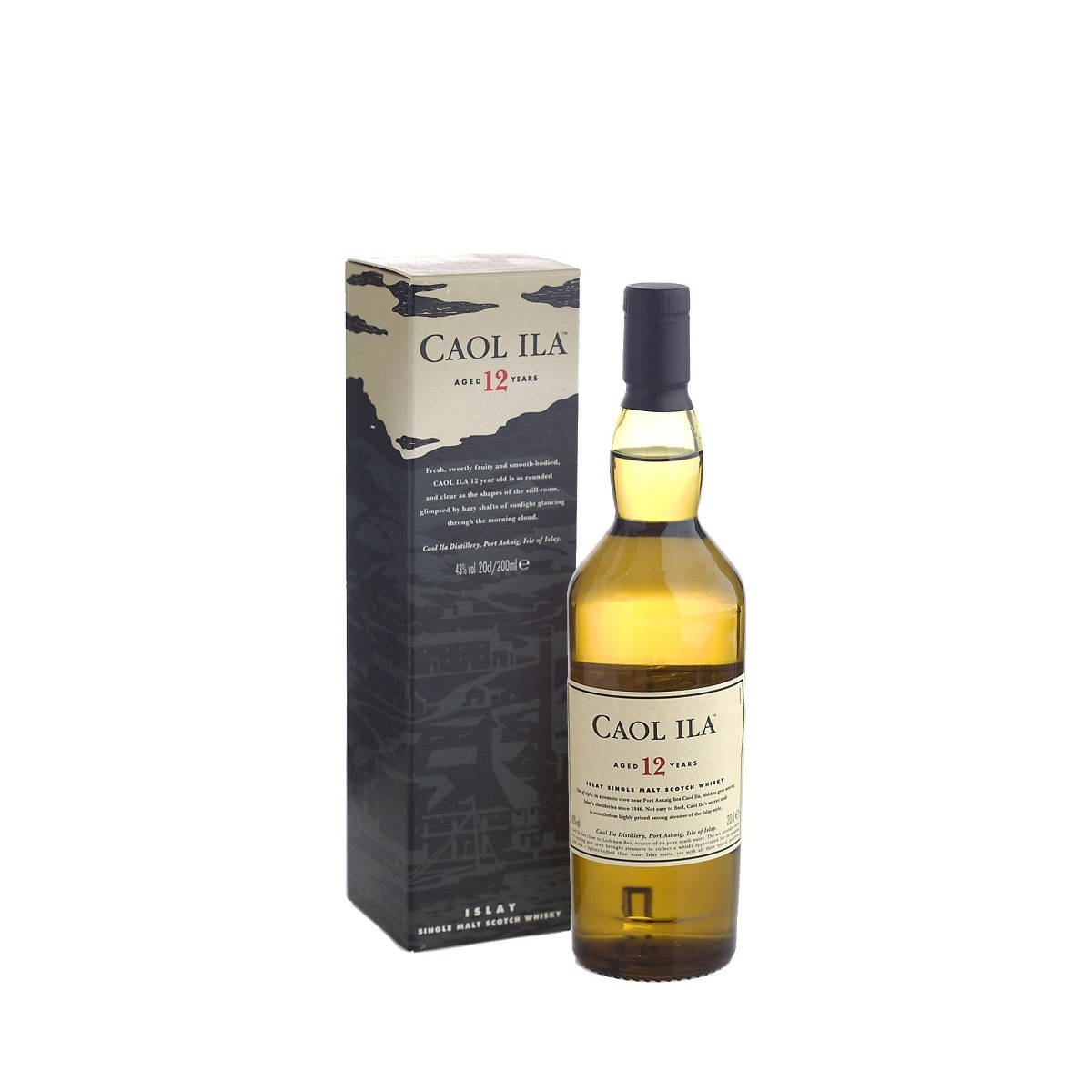 Luxurious bottle of Caol Ila 12-year-old Scotch whisky Wallpaper