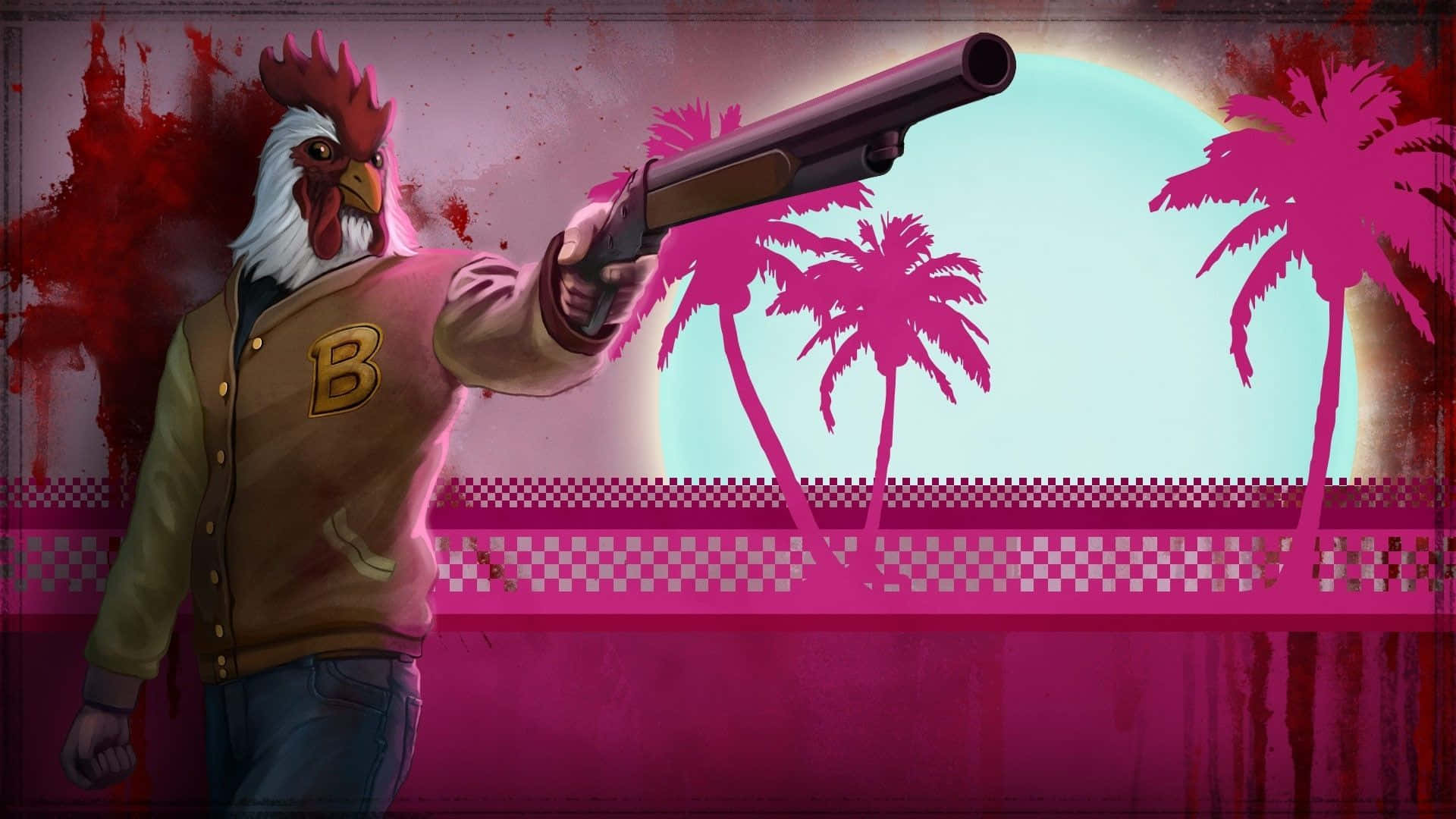 Caosvibrante Al Neon - Sfondo Di Hotline Miami