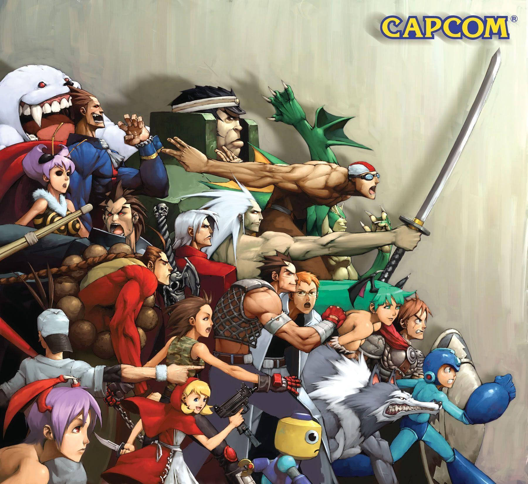 Capcom Characters Side View Background