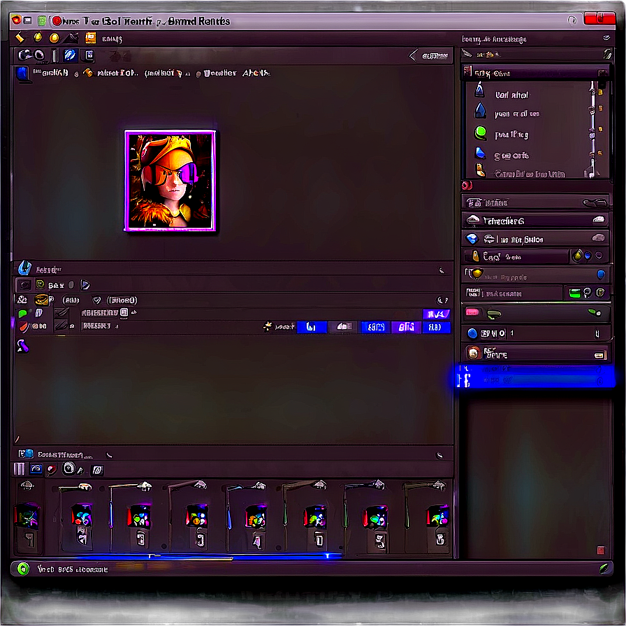 Capcut Quick Editing Tutorial PNG hpp PNG — A digital art software interface displays a stylized portrait of a person with glowing purple glasses and headphones against a dark background.