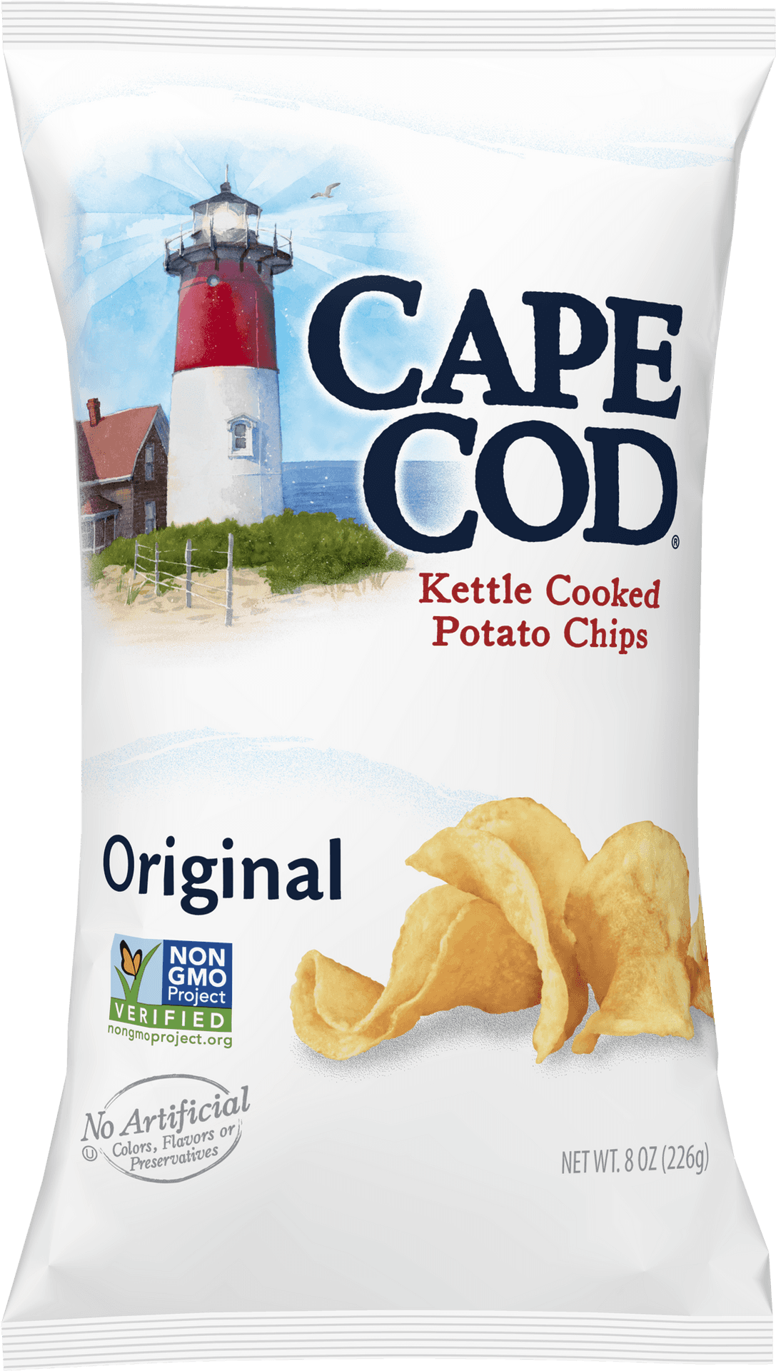 Cape Cod Original Kettle Cooked Potato Chips Bag PNG