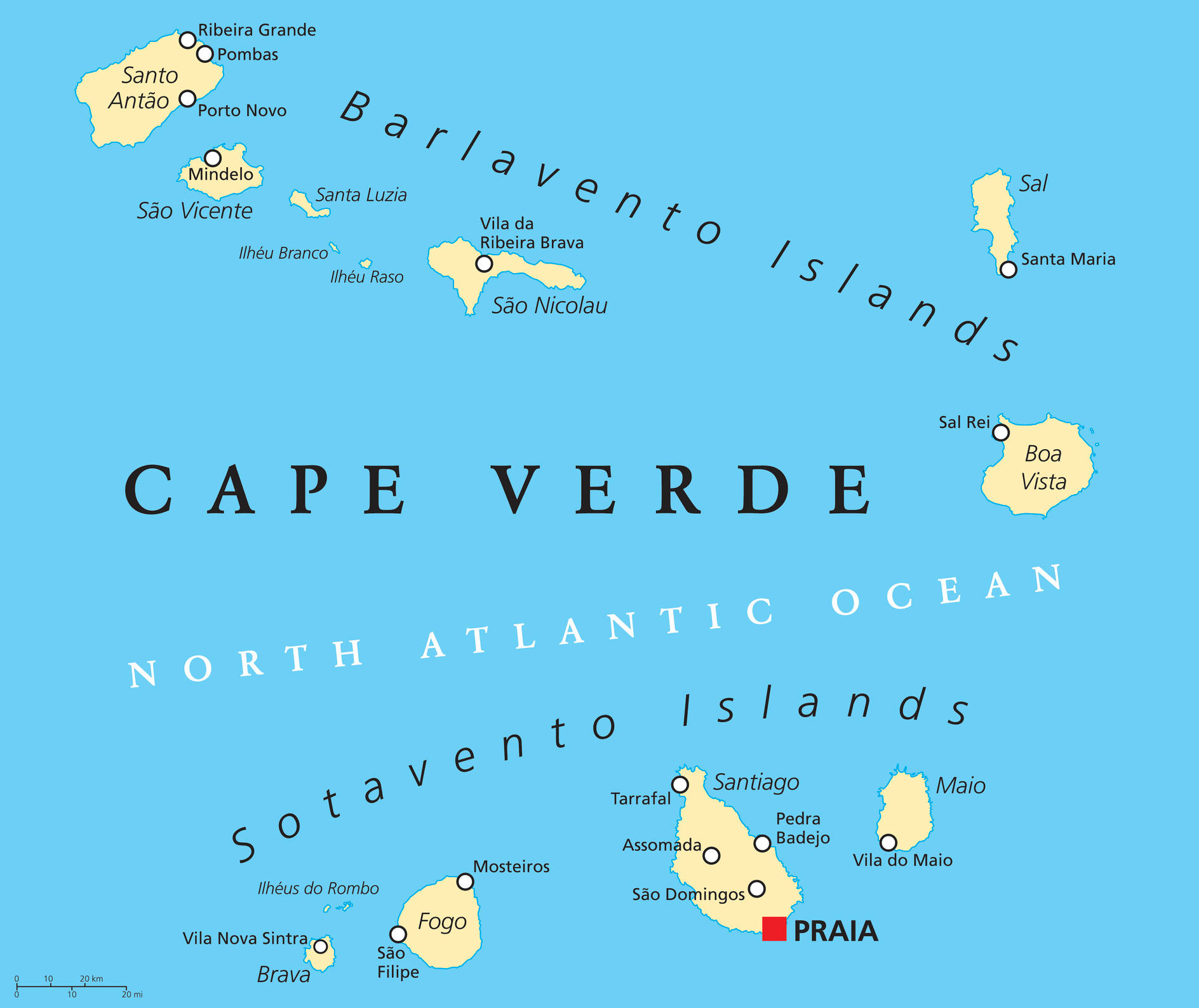 Cape Verde Karta. Wallpaper