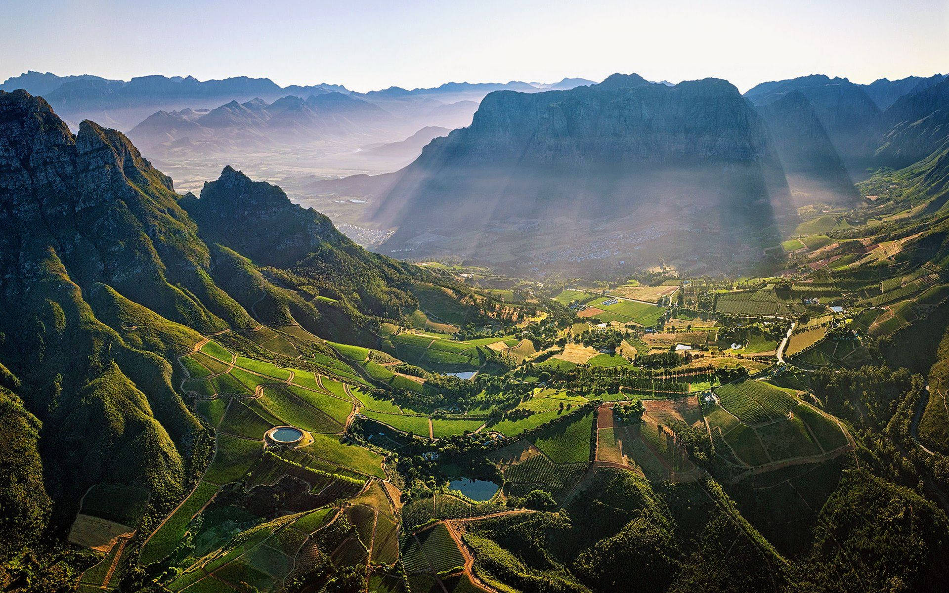 Cape Winelands In South Africa Wallpaper