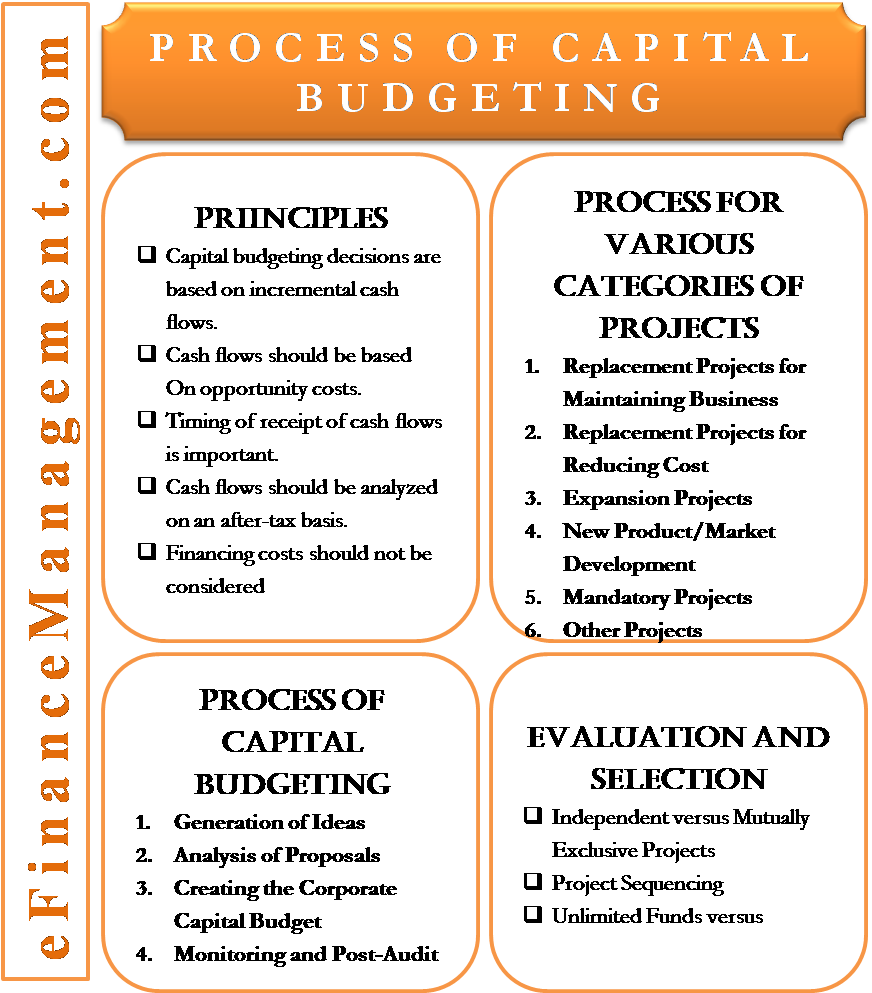 Capital Budgeting Process Infographic PNG