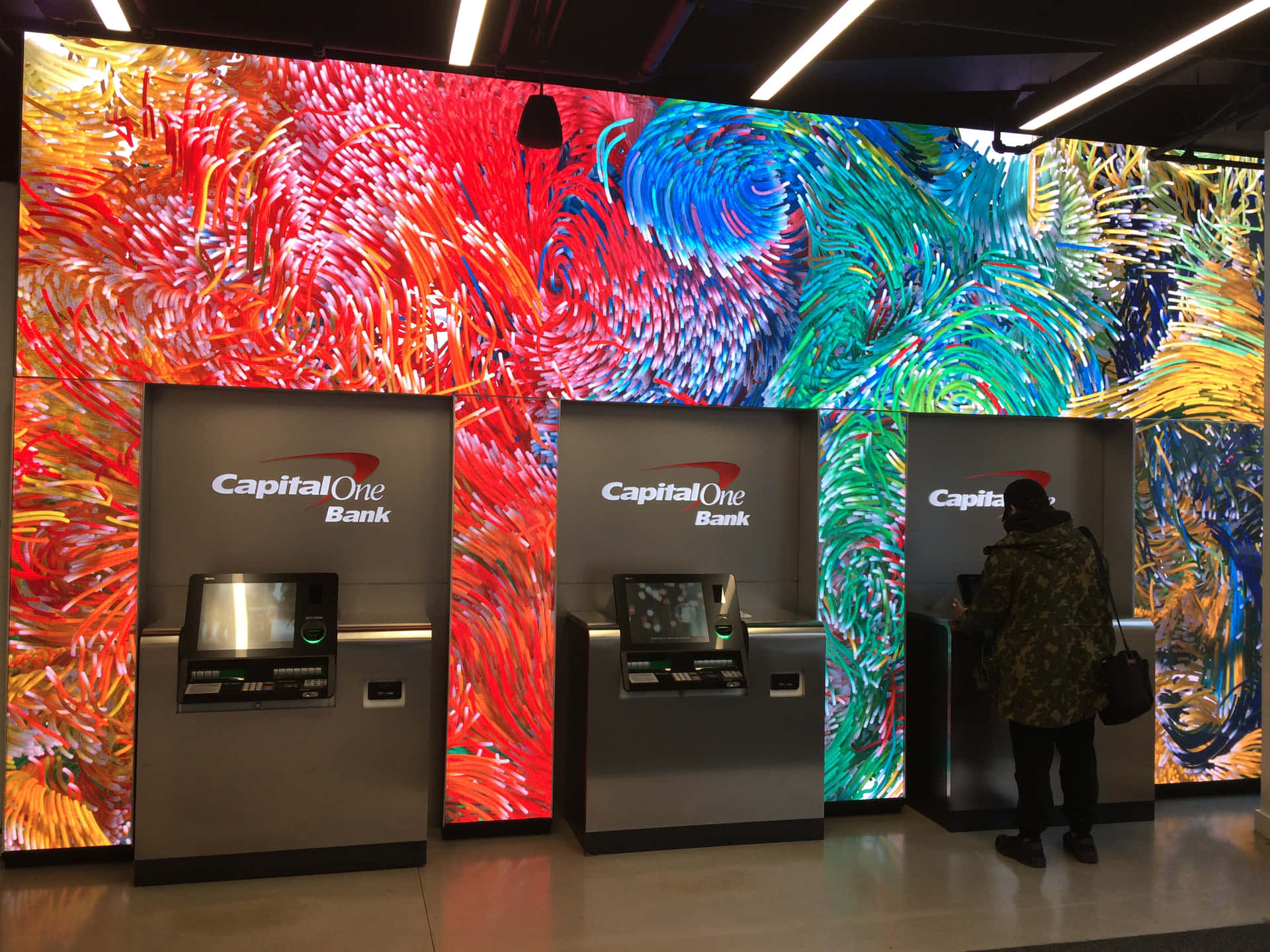 Capital One Atm On Painted Walls Picture