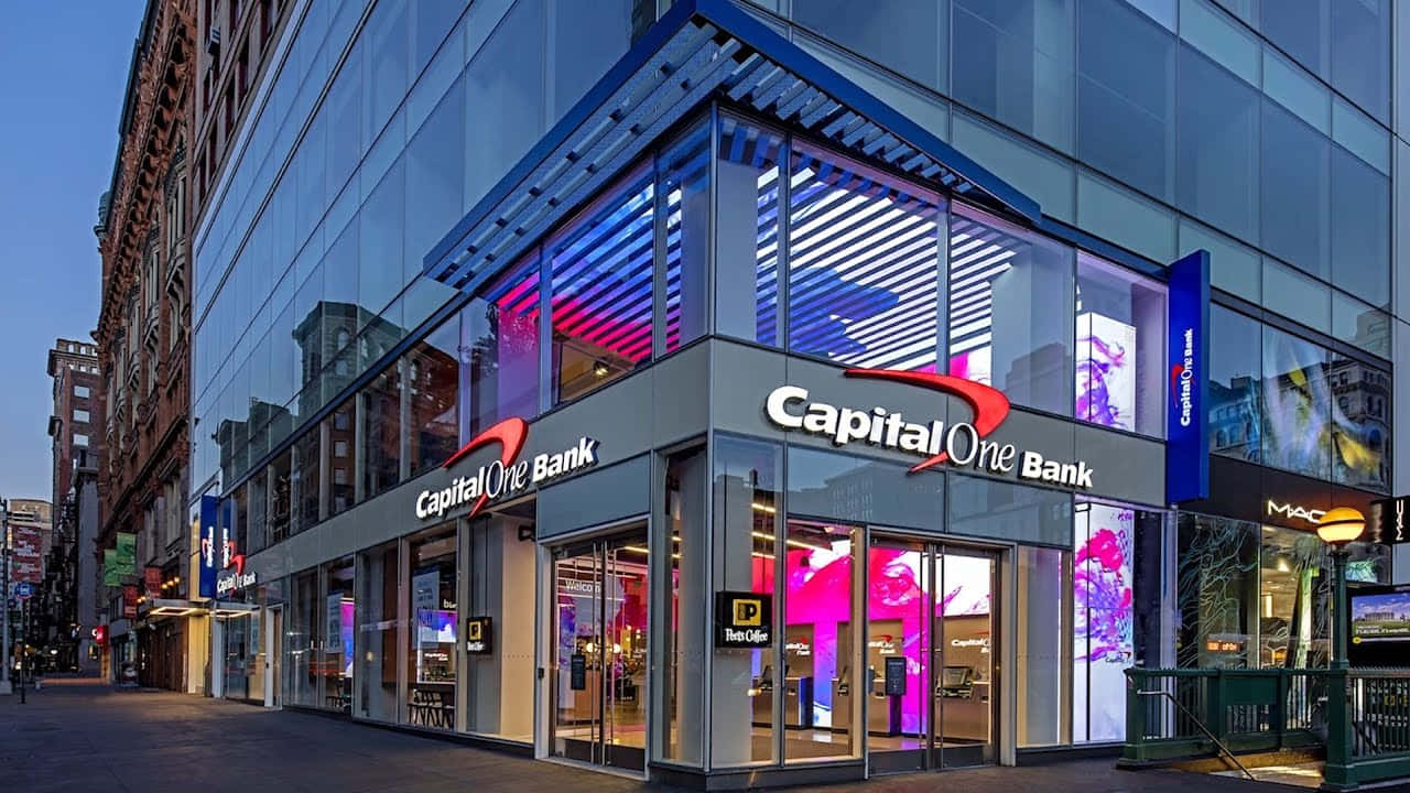 Edificiodel Banco Capital One Fondo de pantalla