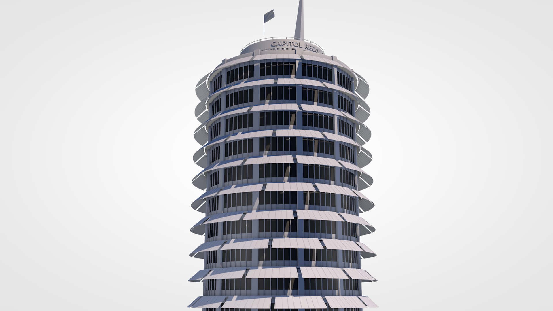 The Majestic Capitol Records Building Touching Skies Wallpaper