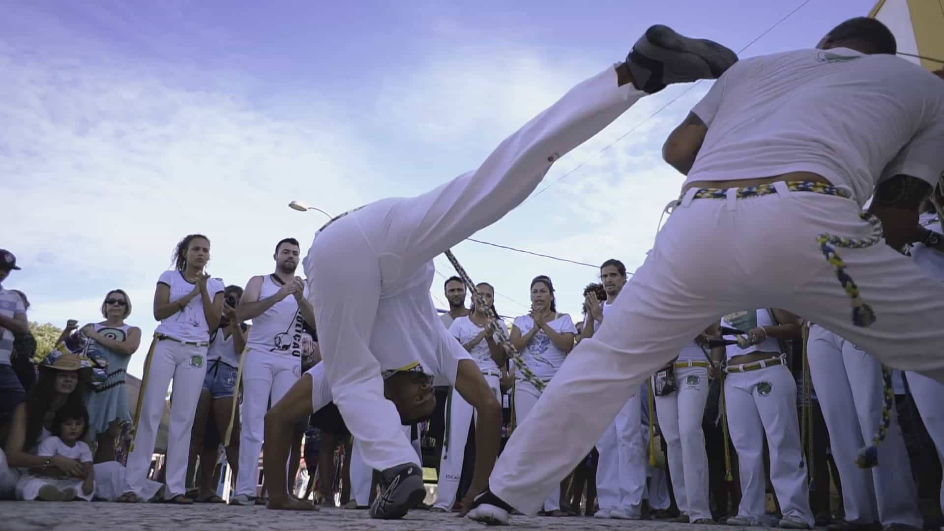 Capoeiraaus Der Unteren Perspektive Wallpaper