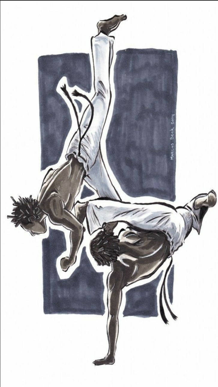Capoeira Mixed Media Art Wallpaper
