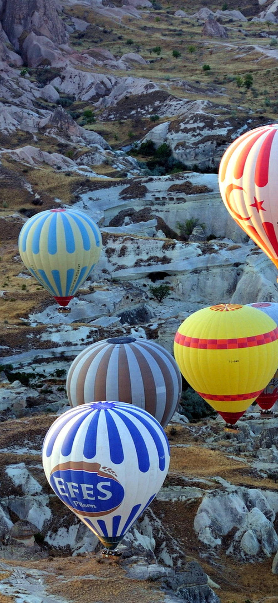 Cappadocia Multiple Balloons Wallpaper