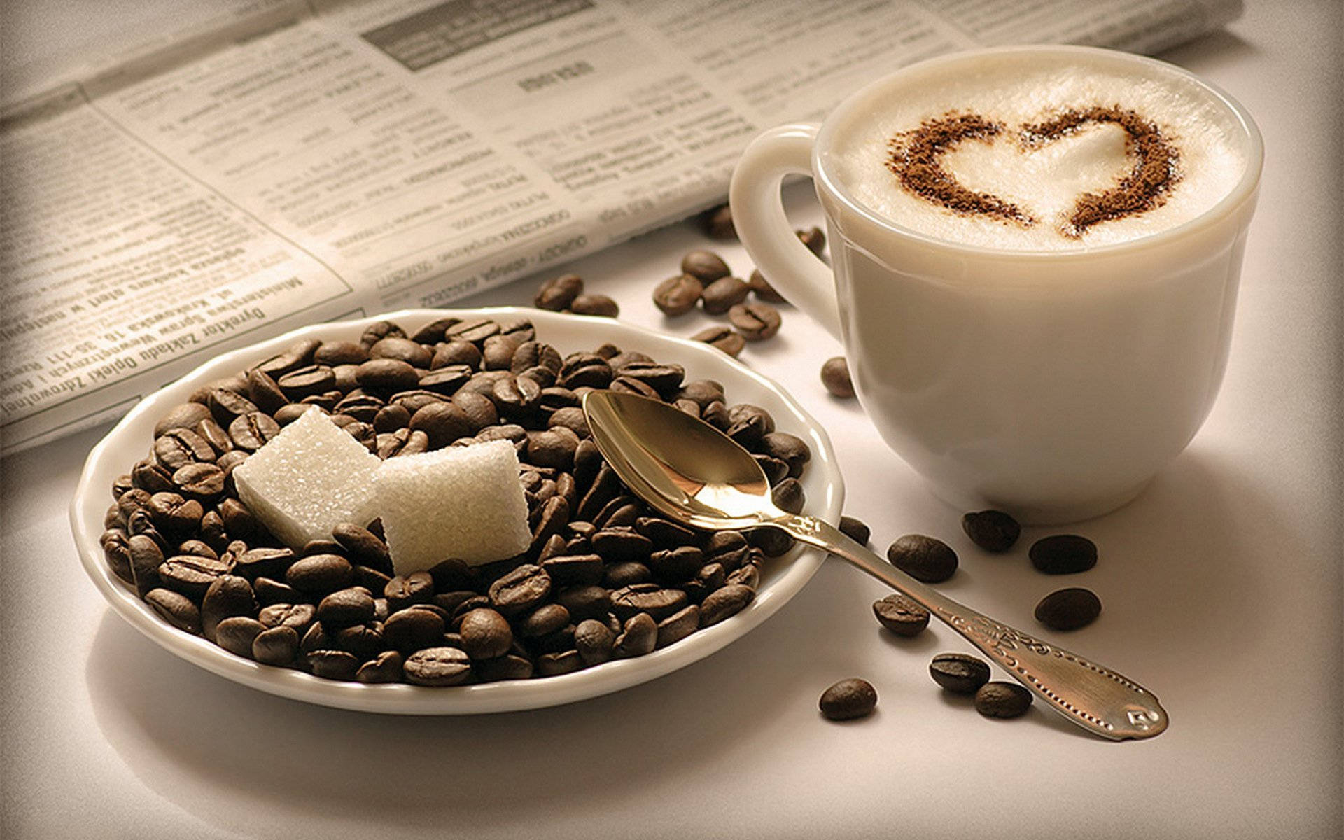Cappuccino Coffee Bean Plate