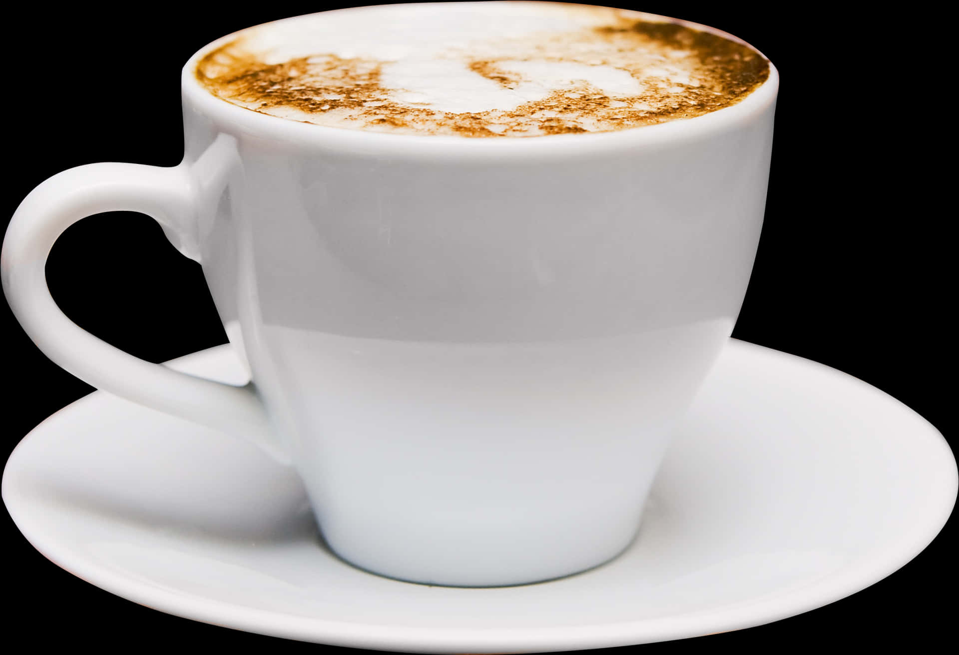 Cappuccino Coffee Cup White Background PNG