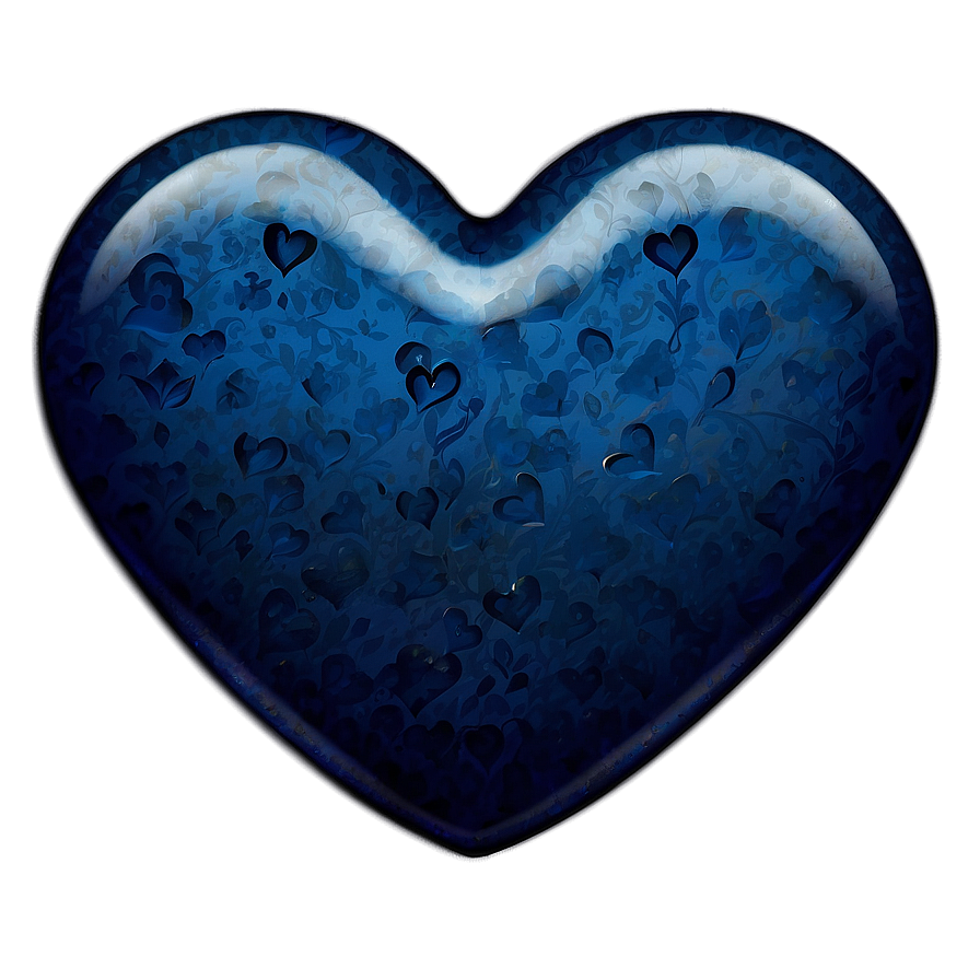 Capri Blue Heart Emoji Png Qob91 PNG
