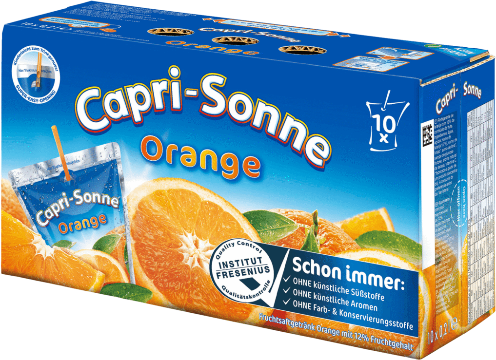 Capri Sonne Orange Packaging PNG