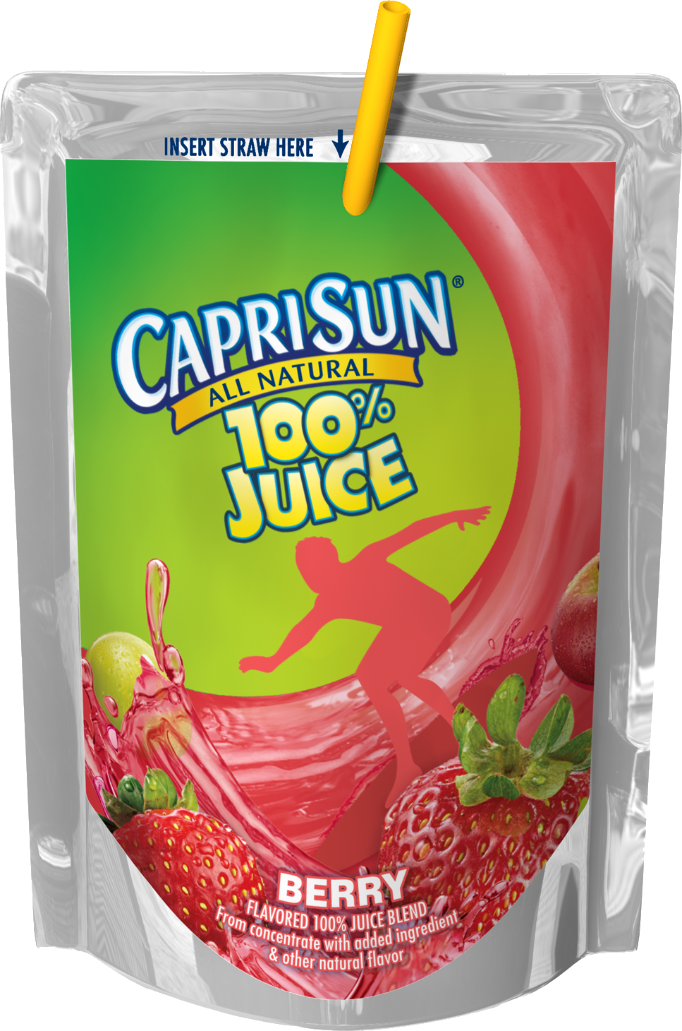 Capri Sun Berry100 Percent Juice Pouch PNG