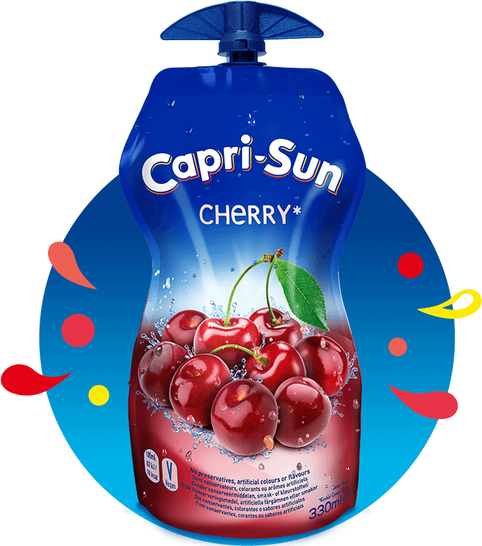 Capri Sun Cherry Pouch Product Image PNG