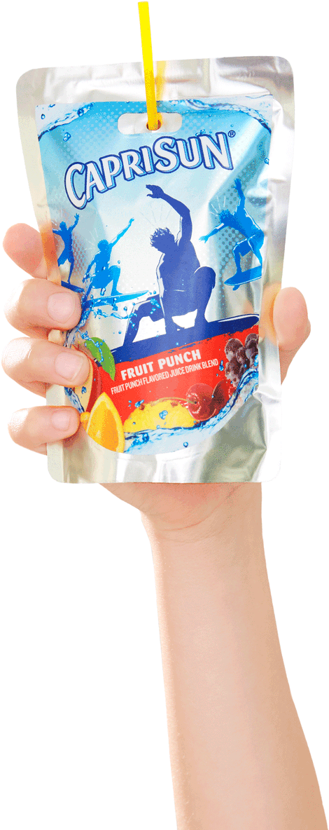 Capri Sun Fruit Punch Pouch Handheld PNG