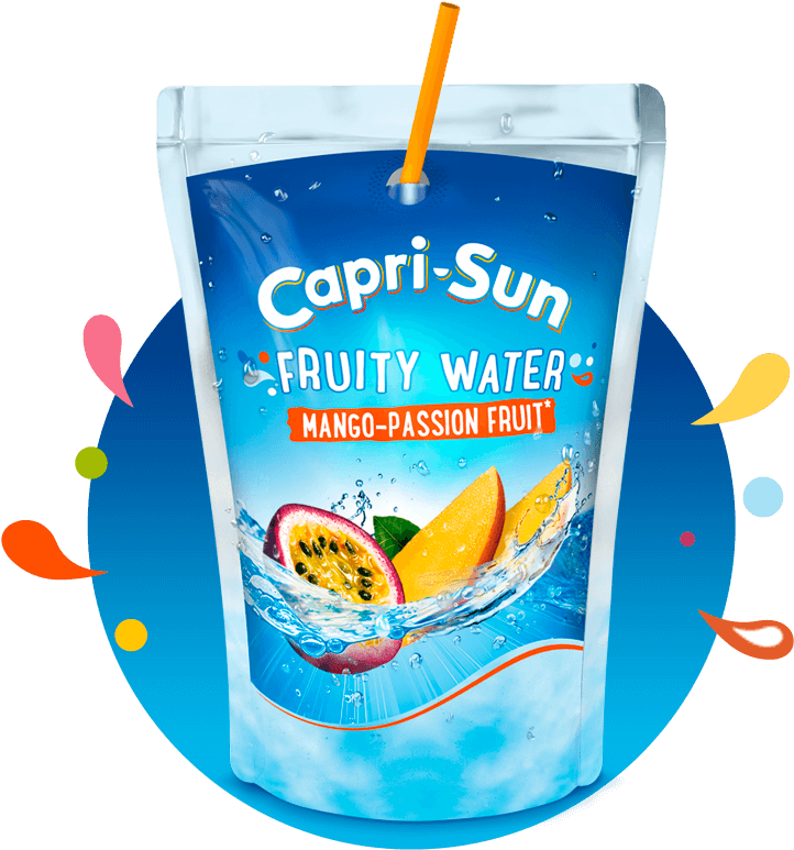 Capri Sun Fruity Water Mango Passion Fruit Pouch PNG