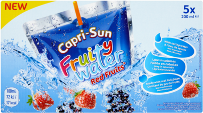 Capri Sun Fruity Water Red Fruits Packaging PNG