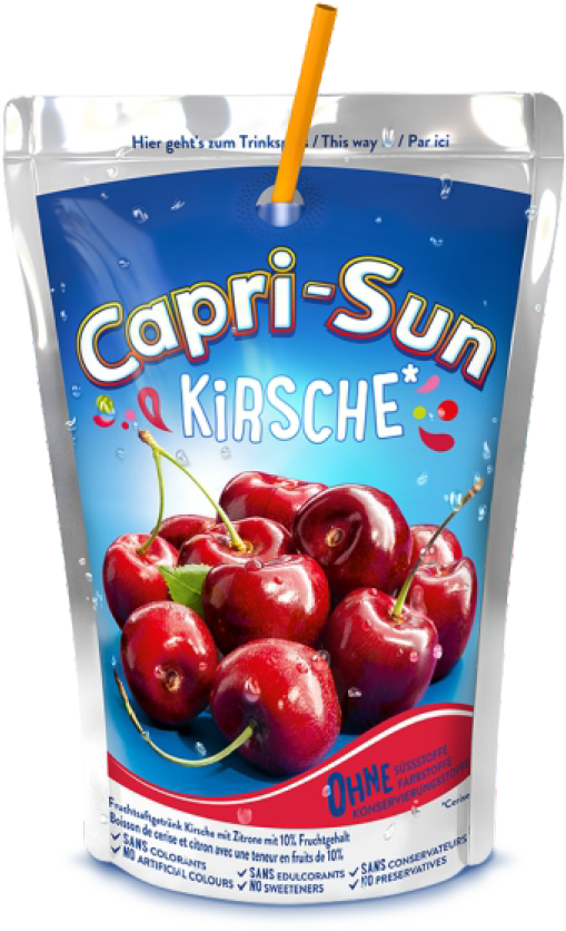 Capri Sun Kirsche Drink Pouch PNG