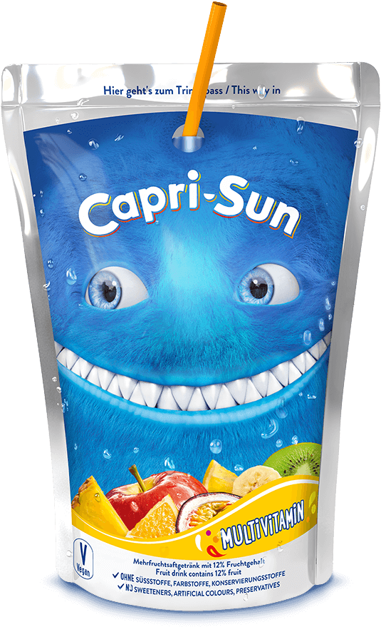 Capri Sun Multivitamin Animated Character Pouch PNG