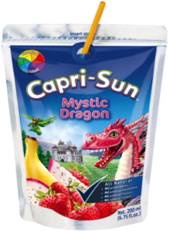 Capri Sun Mystic Dragon Flavor Pouch PNG