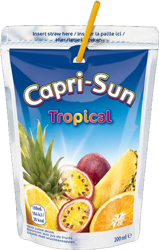 Capri Sun Tropical Flavor Pouch PNG