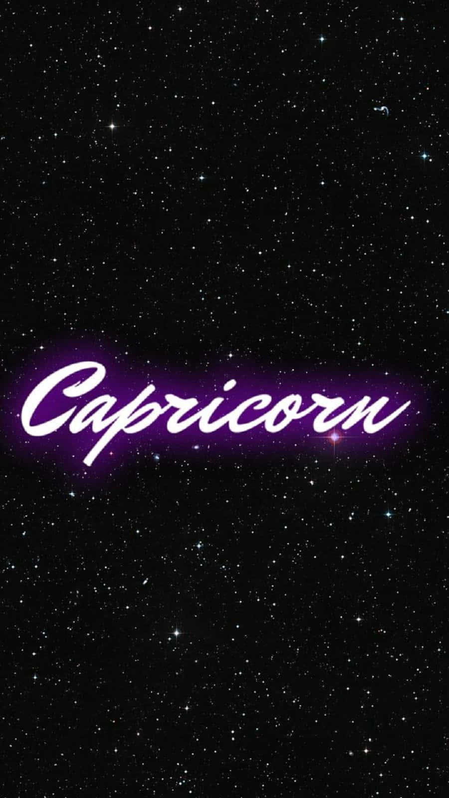 Capricorn Zodiac Symbol on a Starry Sky