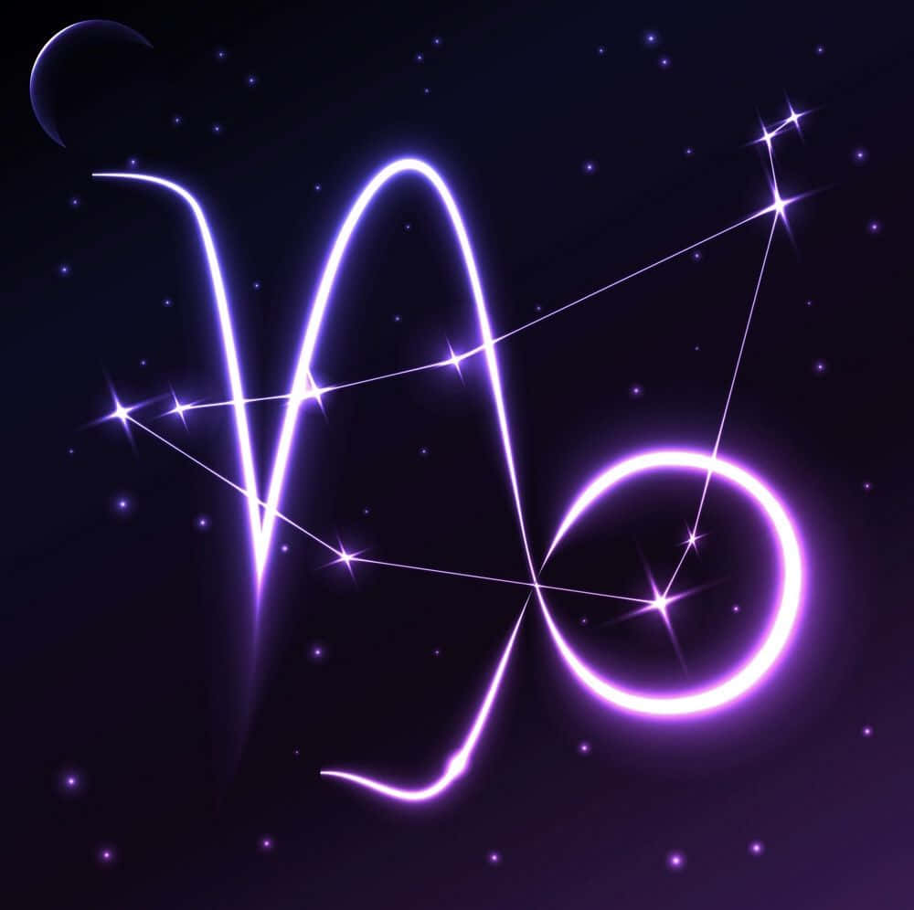 Capricorn Sign And Constellation Aesthetic Wallpaper